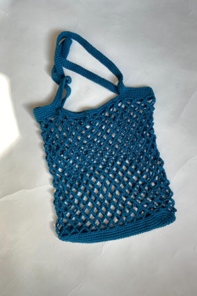 crochet bag azul