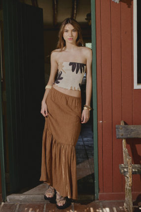 falda gypsy marron