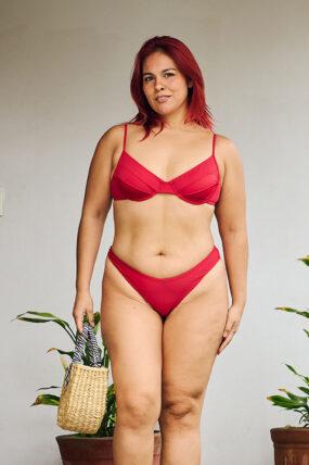 ruby rojo oscuro top + bottom