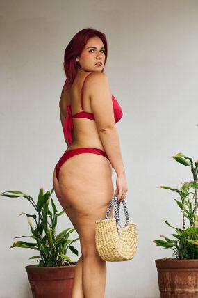 ruby rojo oscuro top + bottom